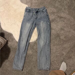 Edikted Light Blue Straight Leg Jeans